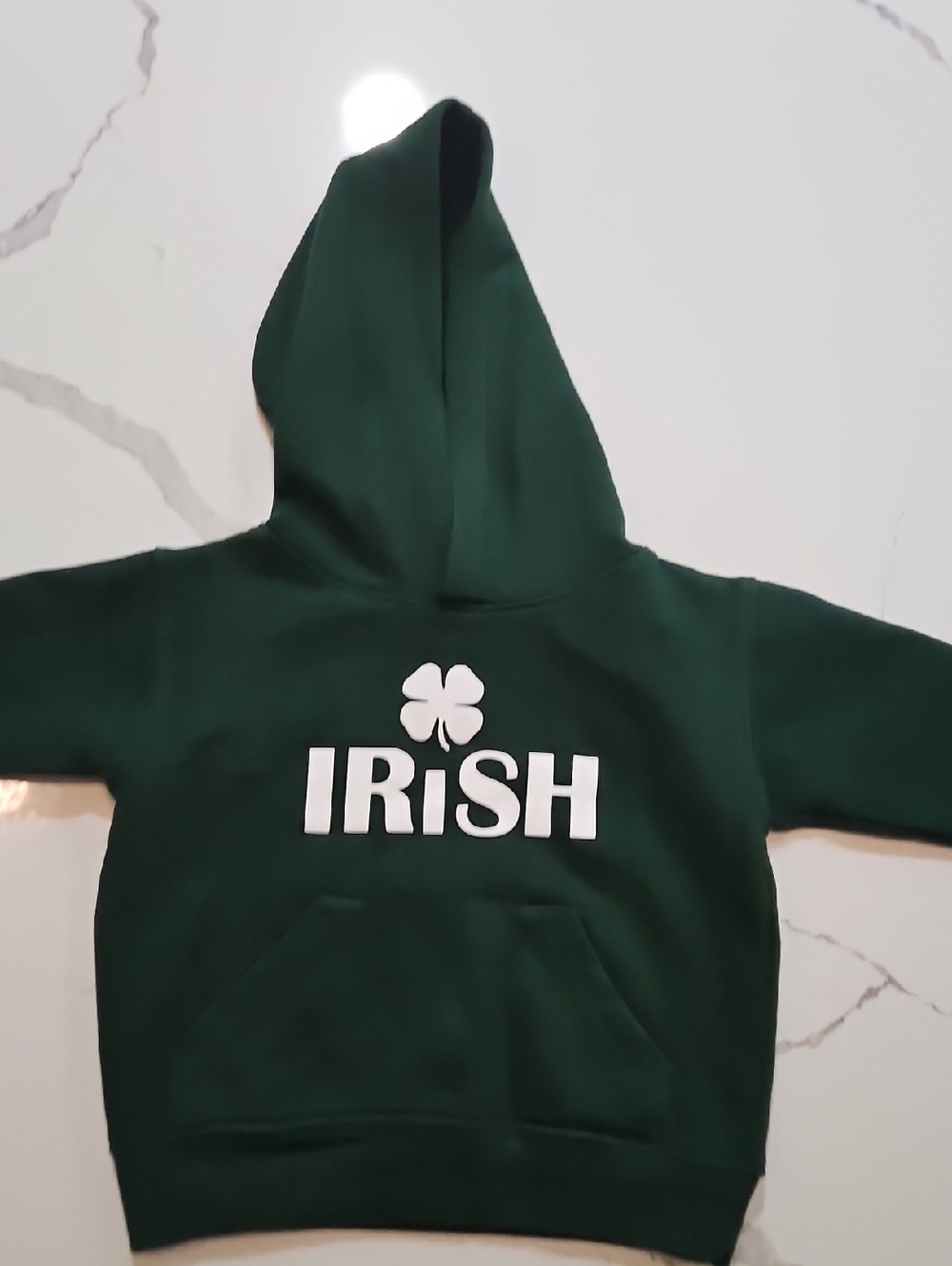 Kids' Dark Green 'IRISH' Hooded Sweatshirt